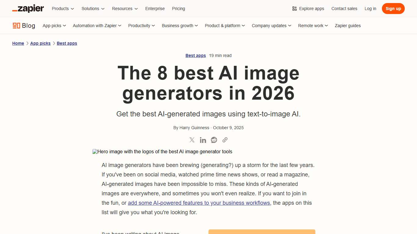 The 8 best AI image generators in 2026 Zapier
