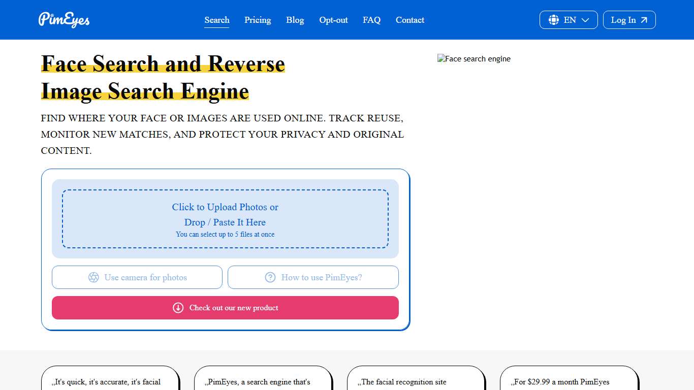 PimEyes: Face Recognition Search Engine and Reverse Image Search